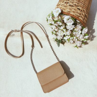 Bolsa Feminina Pequena Alça Corrente Nude