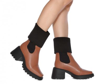 Bota Feminina Caramelo Meia Marcela - 34