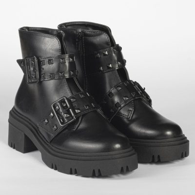 Coturno Preto Spikes Aline