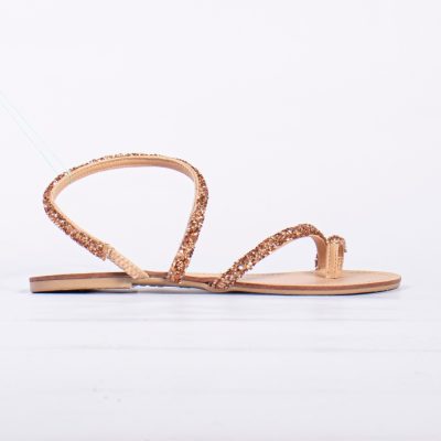 Rasteira Strass Bronze Zoe