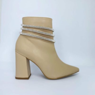 Bota Strass Nude Luna