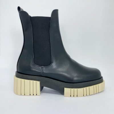 Coturno Preto Bicolor Amanda