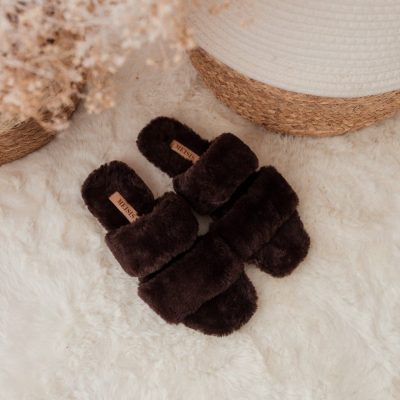 Chinelo Pantufa Ana Marrom