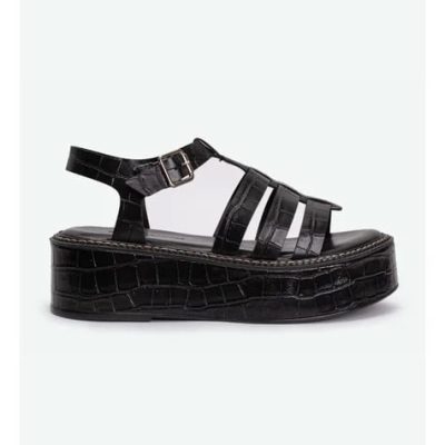 Sandália Flatform Ariella Preta
