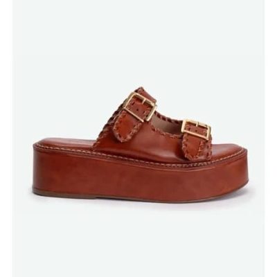 Tamanco Flatform Caramelo Luiza