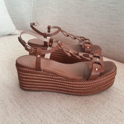 Sandália Flatform Marrom Boho