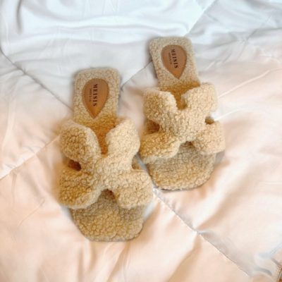 Chinelo Pantufa Tedy Bege
