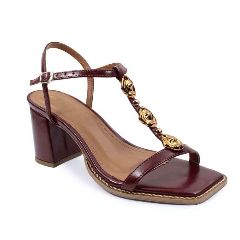 Sandália Marsala Dourado