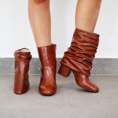 Bota Capa Slouch Anny Caramelo