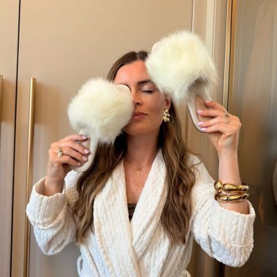 Chinelo Pantufa Nádia Off White