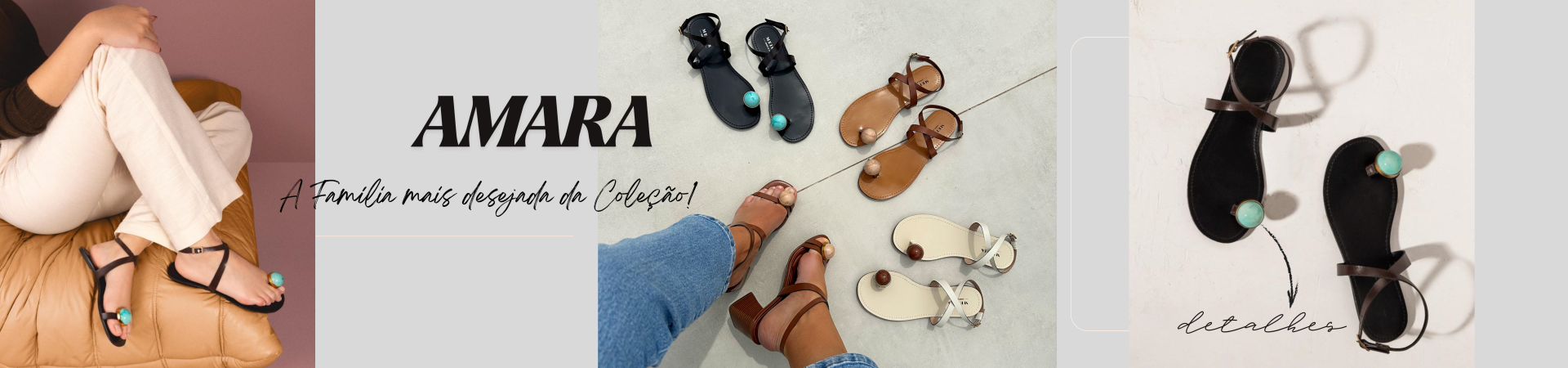 Sandália e Rasteira Amara